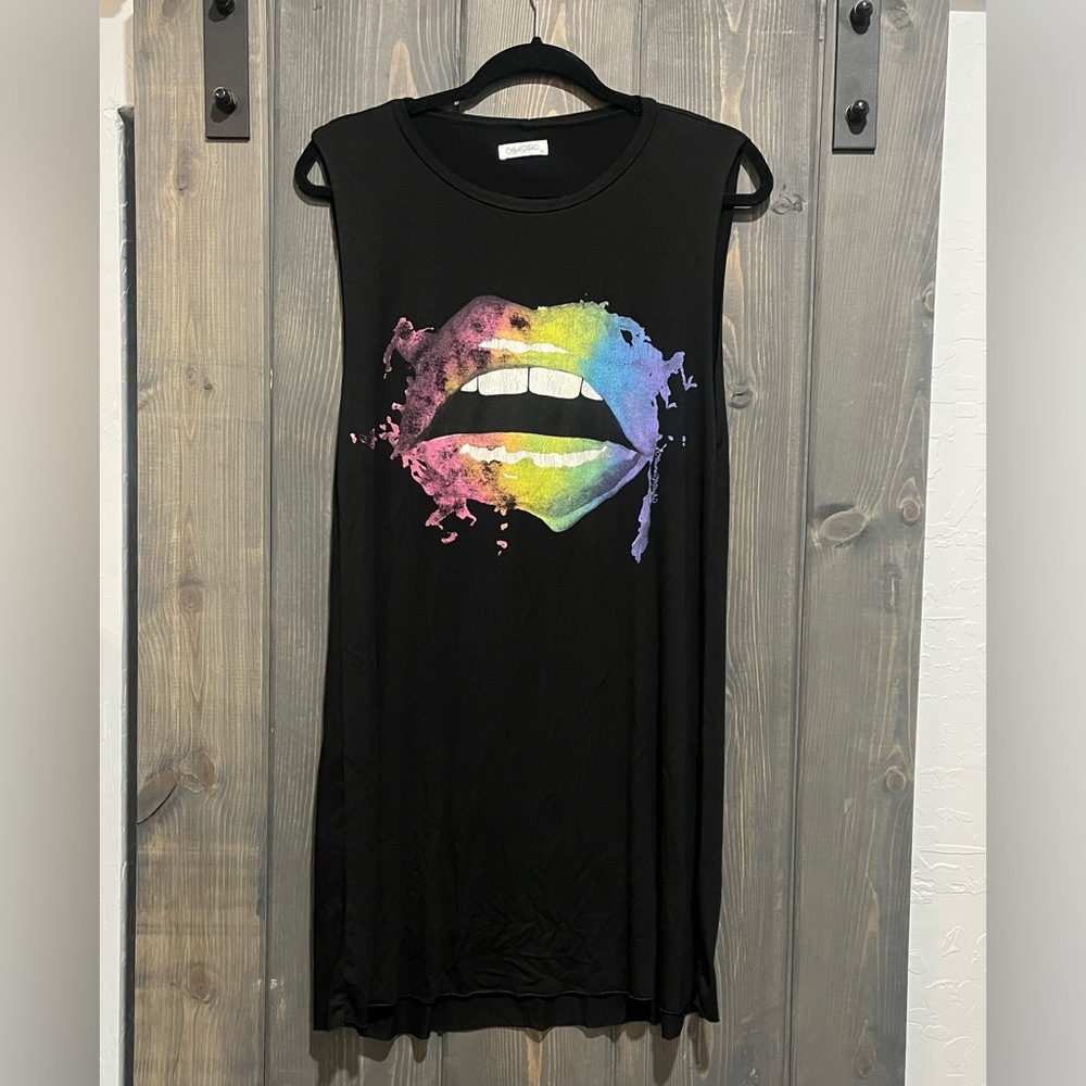 Lauren Moshi Lip Print Dress